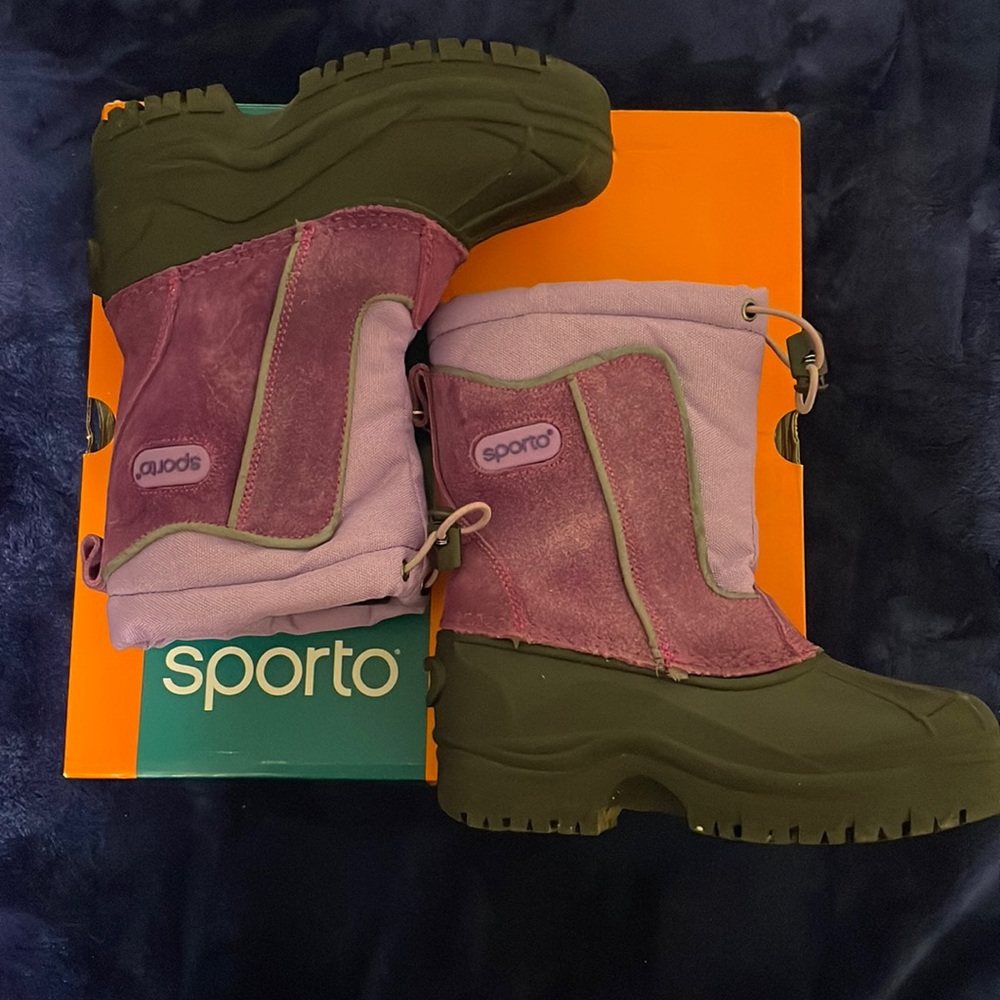 Girls Purple Snow Boots Size 13